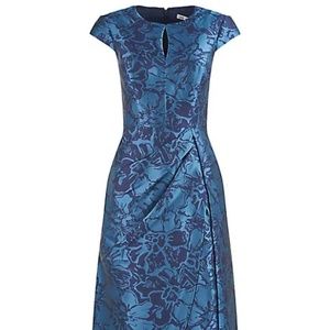 Kay Unger Massima Midi-Dress Size 4 in Baltic Blue